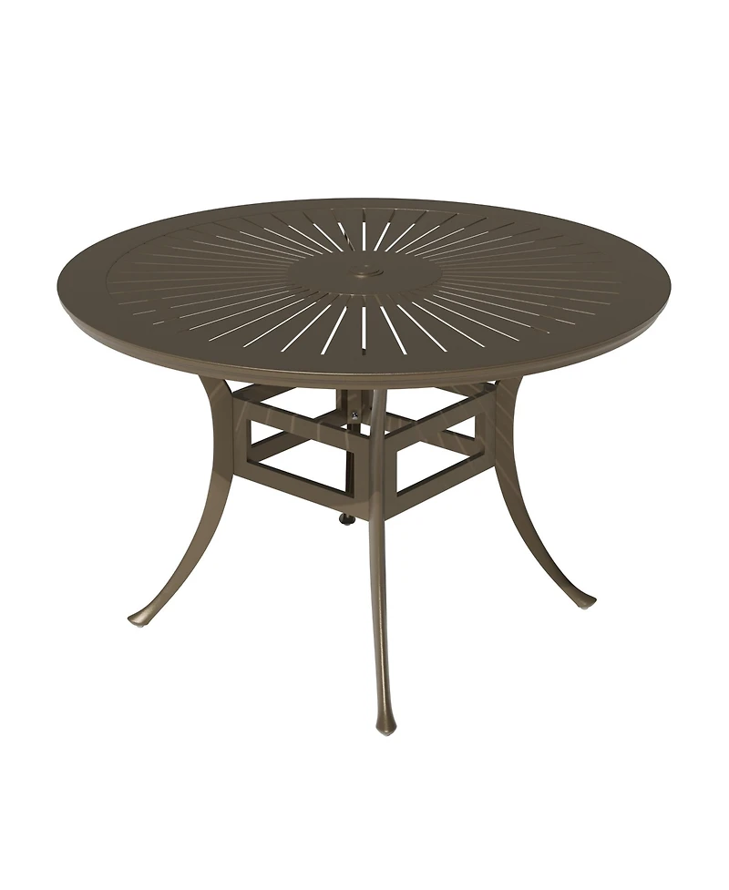 48" Patio Dining Table Bistro Table with 2" Umbrella Hole