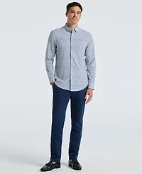 Perry Ellis Men's Long Sleeve Micro Floral Print Shirt