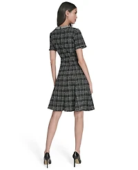 Eliza J Women's Crewneck Tweed Dress