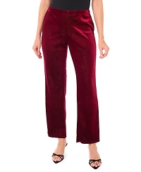 Sam & Jess Women's Velvet Straight-Leg Pull-On Pants