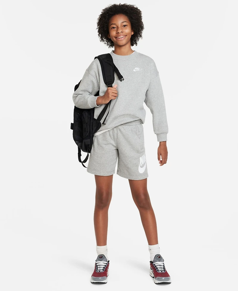 Nike Big Girls 7-16 Sportswear Club Fleece Oversized-Fit Sweatshirt