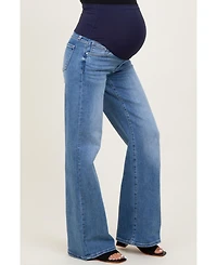 Pinkblush Maternity Medium Low Rise Wide Leg Jeans