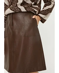 Olsen Women's Faux Croc A-Line Skirt
