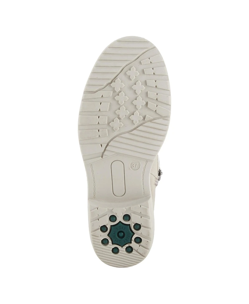 Spring Step Yosemite Water-Resistant Winter Boots with Sweater Trim and Lace-Up Detail