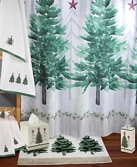 Avanti Trees Shower Curtain and 12-Pc. Shower Curtain Hooks Set