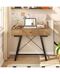 Volenca Vanity Desk with Flip Top Mirror Makeup Dressing Table
