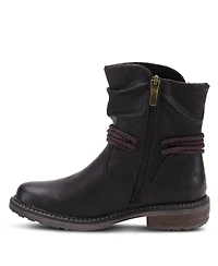 Spring Step Kathie Water-Resistant Mid Boots with Faux Fur Lining and Gusset Zipper