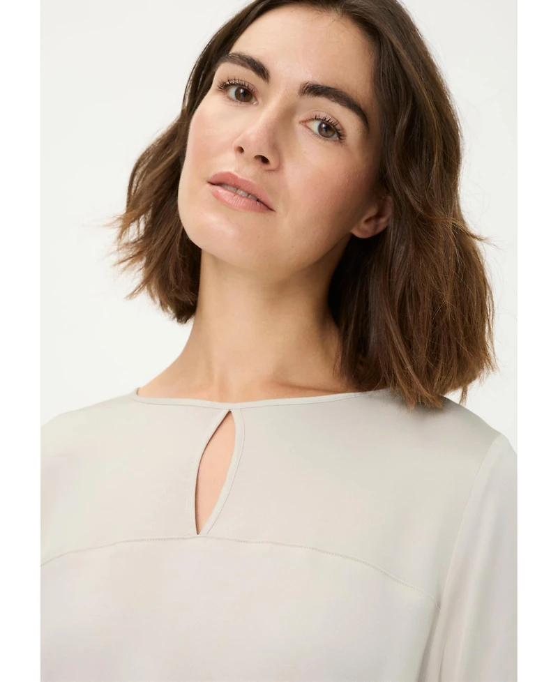 Olsen Women's Mixed Media Blouse