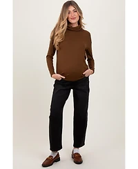 Pinkblush Maternity Black Cropped Wide Leg Jeans