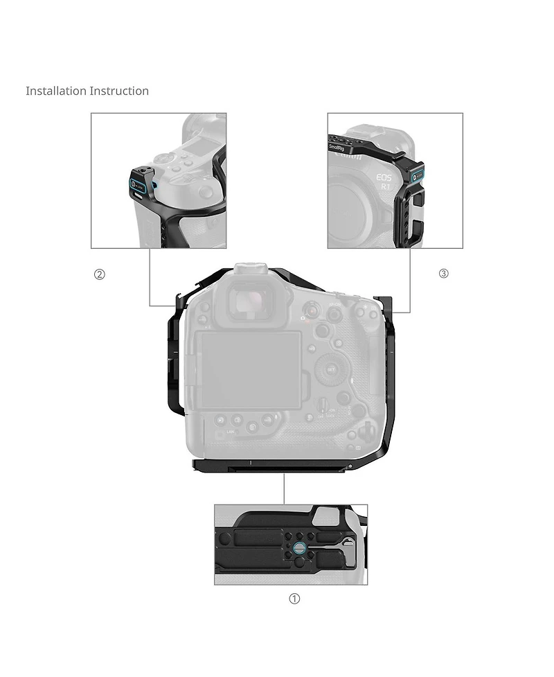 SmallRig Full Camera Cage for Canon Eos R1, Black