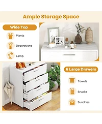 Volenca 4 Drawer Storage Cabinet with Metal Legs Handles with Anti-Toppling Devices