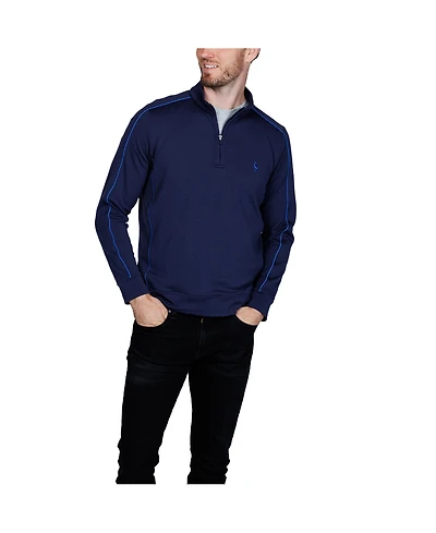Tailorbyrd Men's Textured Knit Performance Quarter Zip