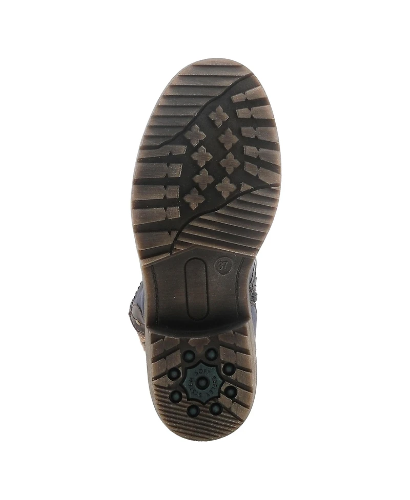 Spring Step Wibea Slouch Shaft Water-Resistant Booties with Sweater Cuff & Shock-Absorbing Sole