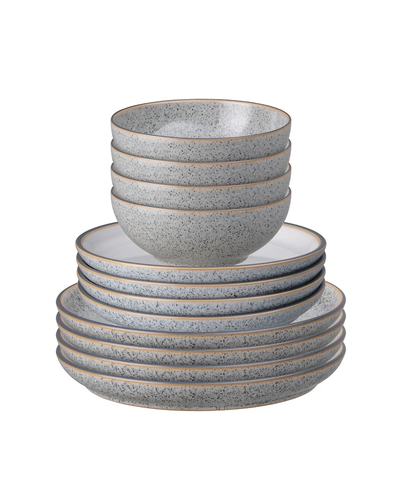 Denby Studio Grey Assorted 12 Pc. Dinnerware Set, Service for 4