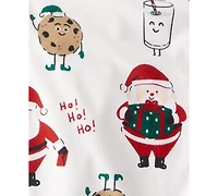 Carter's Adult Men or Women 2-Piece Christmas Santa Claus Print Pajama Set