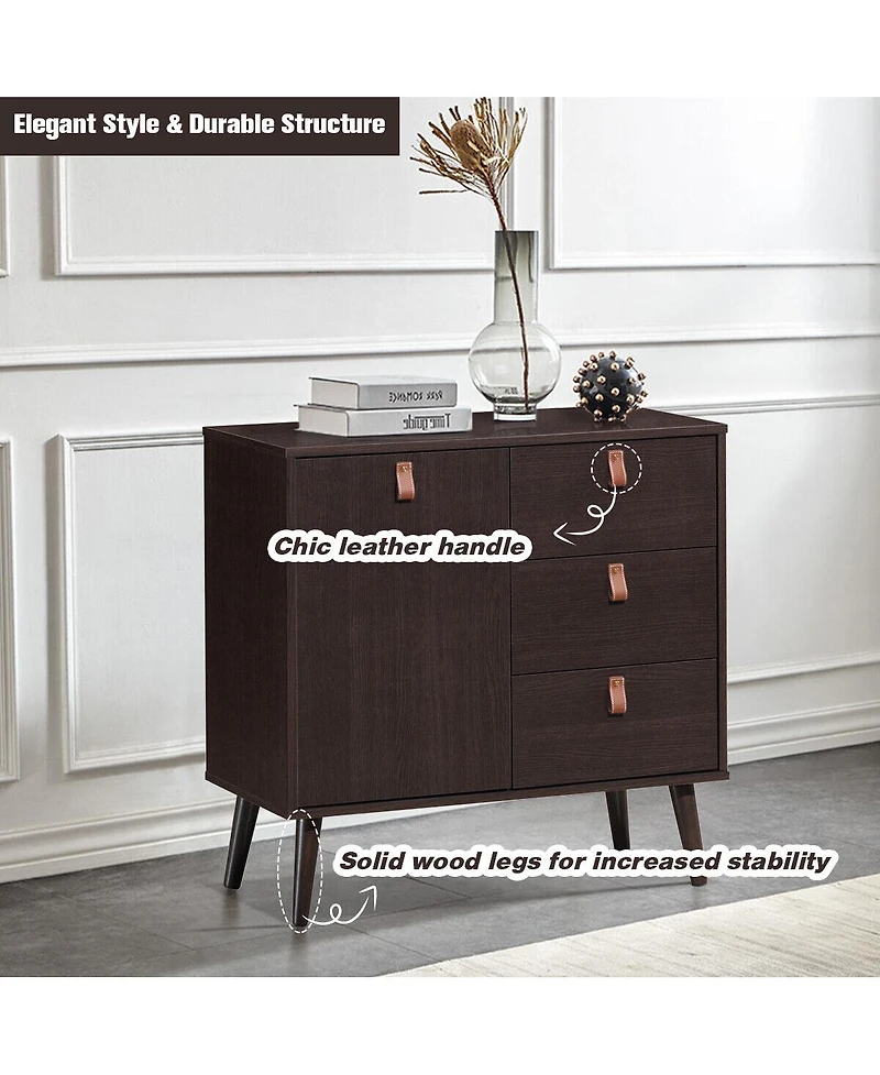 Volenca 3-drawer Sideboard Storage Display Cabinet