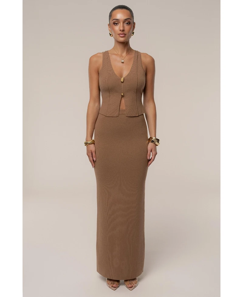 Jluxlabel Women's Soft Sands Knit Skirt Set