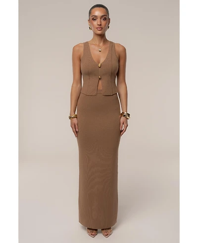 Jluxlabel Women's Soft Sands Knit Skirt Set