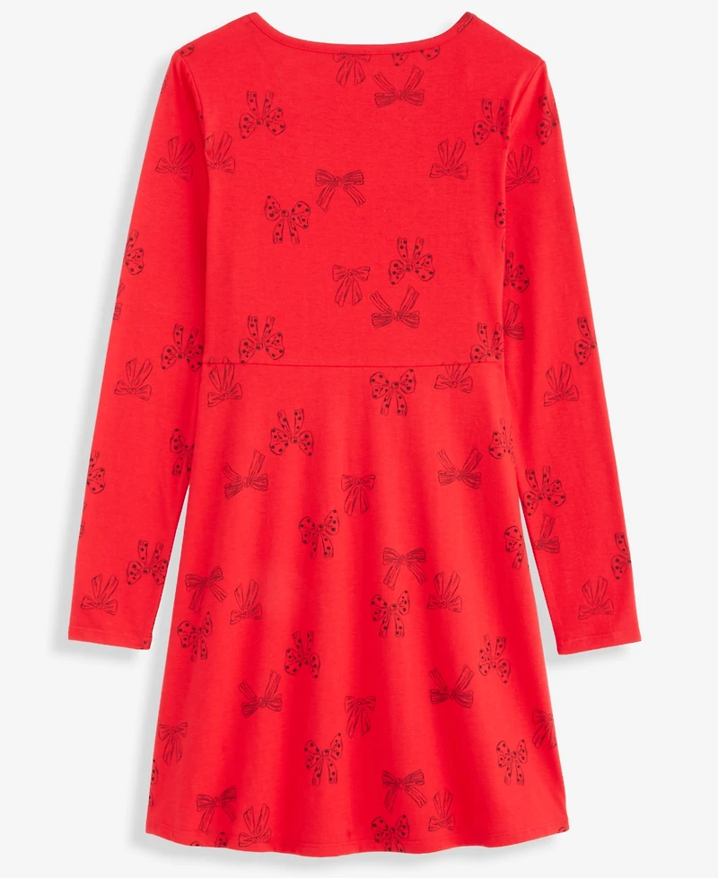 Epic Threads Girls 5-20 Bow Print Dress, Macy's Exclusive
