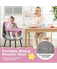 Gymax Baby 16-in-1 High Chair w/ Activity Center Booster Seat Building Block Table