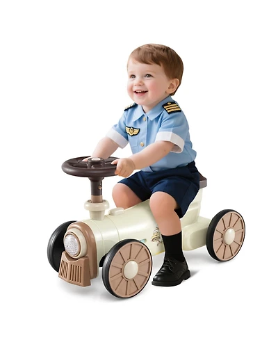 Ride on Toy with Steering Wheel and Train Whistle Sound Button