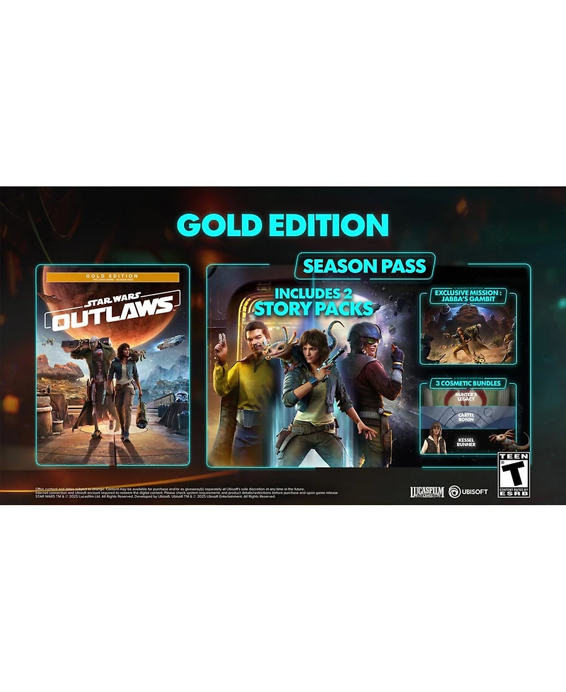 Ubisoft Star Wars Outlaws Gold Edition for Nintendo Switch 2 (Game-Key Card)