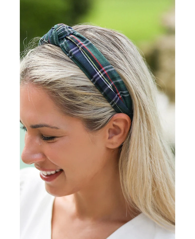 Bits & Bows Girls' Plaid Knot Headband