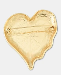 I.n.c. International Concepts Imitation Pearl Textured Heart Pin, Macy's Exclusive