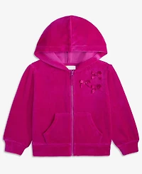 Epic Threads Girls Toddler 2T-4T Ribbon Velour Zip Hoodie, Macy's Exclusive