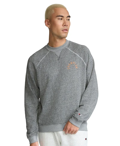 Champion Men's Raglan Crewneck Logo Sweatshirt