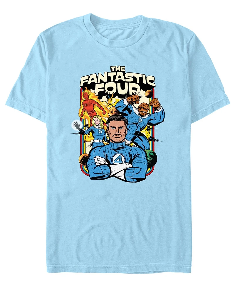 Fifth Sun Men's Fantastic 4 First Steps Short Sleeve Crewneck T-Shirt