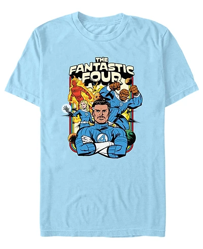 Fifth Sun Men's Fantastic 4 First Steps Short Sleeve Crewneck T-Shirt