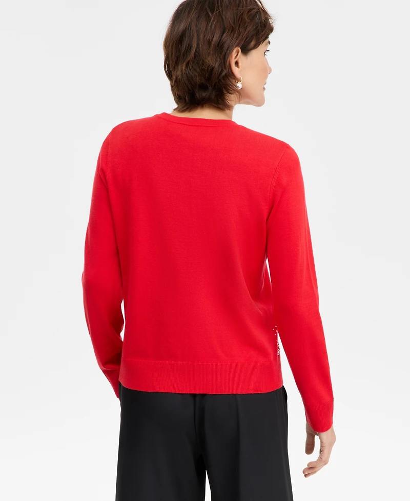 Jm Collection Women's Embellished Border Party Cardigan, Macy's Exclusive