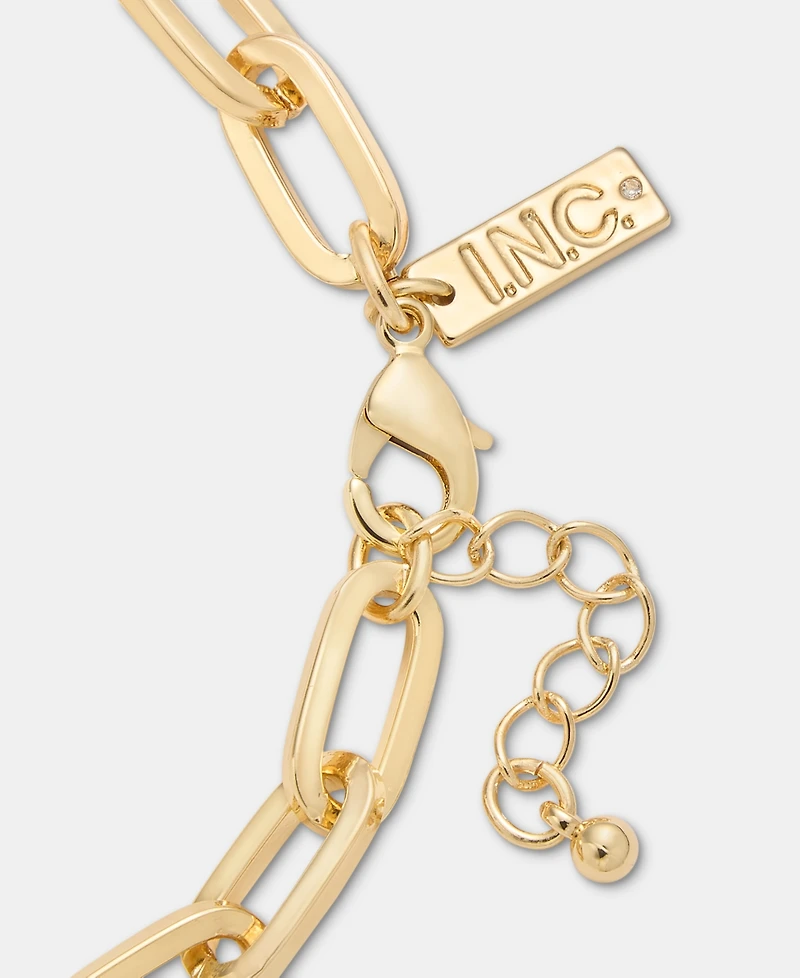 I.n.c. International Concepts Mother-of-Pearl Heart Charm Link Bracelet, Macy's Exclusive