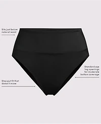Lands' End Plus Tugless High Waisted Bikini Bottoms