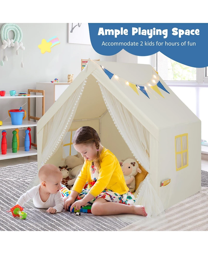 48 x 42 50 Inch Large Play Tent with Washable Cotton Mat Holiday Birthday Gift for Kids