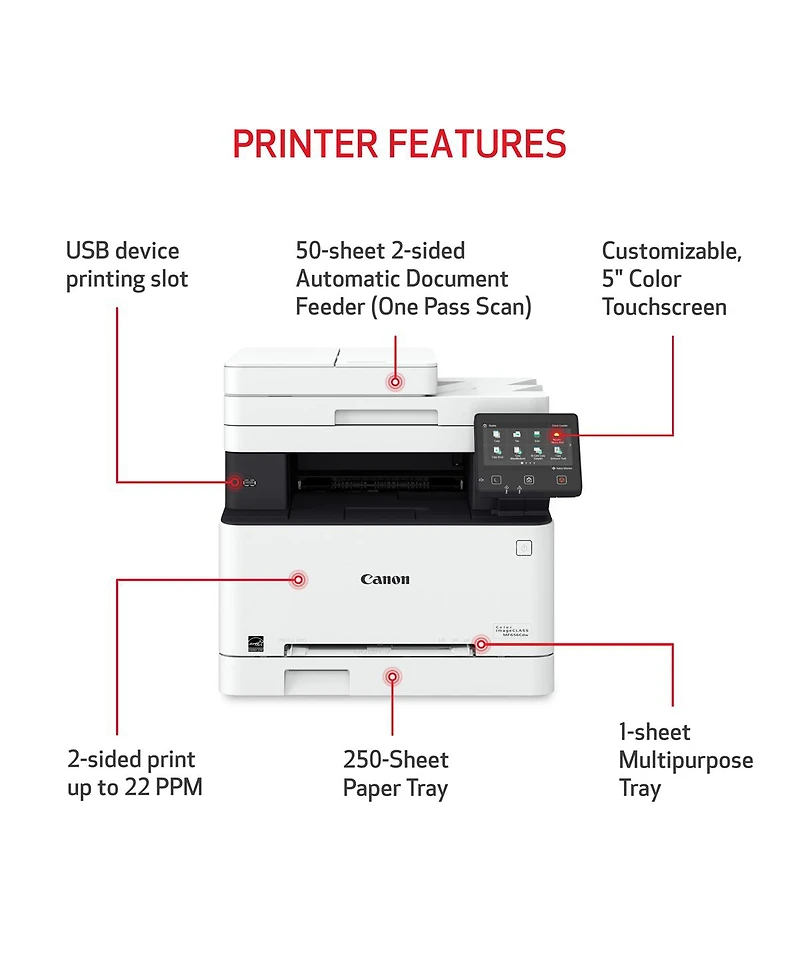 Canon Color imageCLASS MF656Cdw All-In-One Wireless Duplex Laser Printer