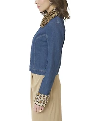 Central Park West Women's Gia Denim And Fur Jacket