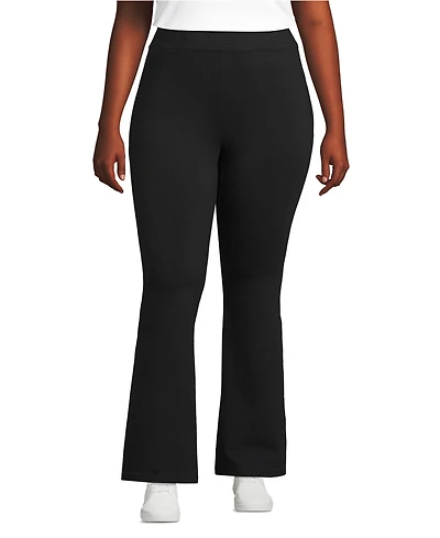 Lands' End Women's Starfish High Rise Pull On Flare Pocket Pants