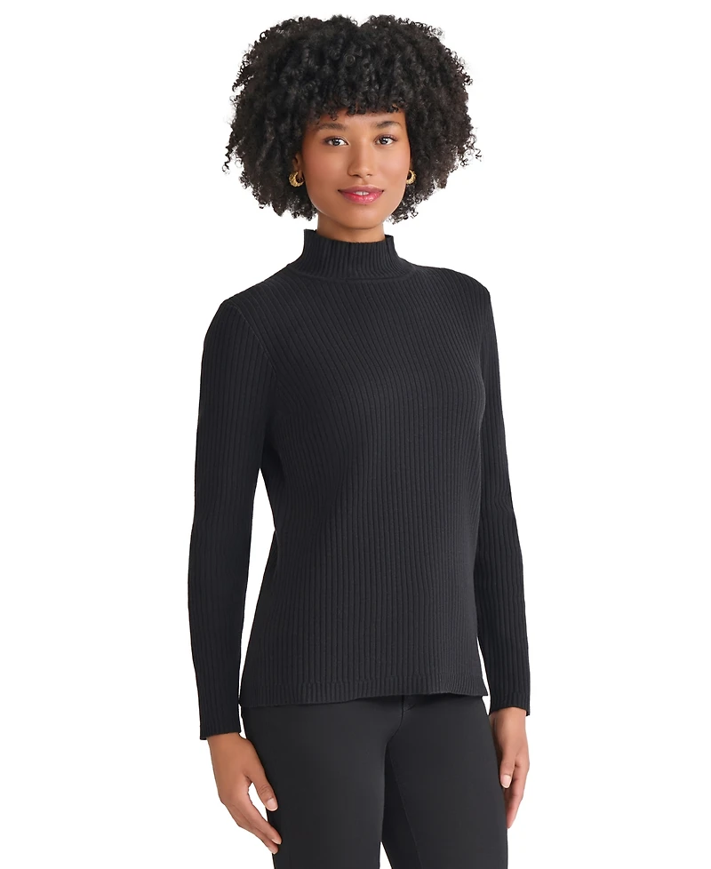 Jones New York Petite Sutton Mock Neck Sweater