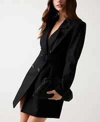 Guess Women's Ls Zanita Stripe Long Sleeve Blazer Dress