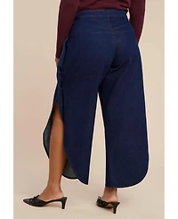 Eloquii Women's Petal Shape Open Side Jean
