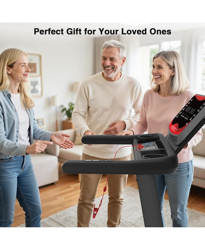 Redliro Folding Treadmill for Home with Incline, 350 lbs Capacity, Running Machine with Bluetooth Speaker