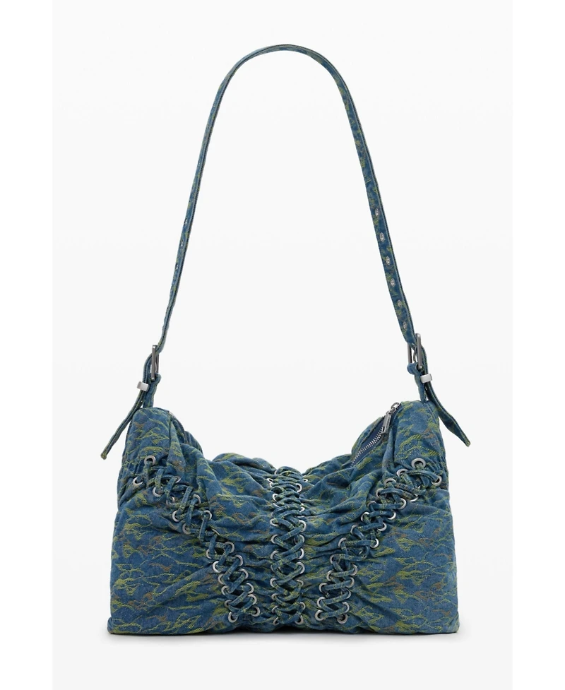 Desigual Women's Large braided denim bag