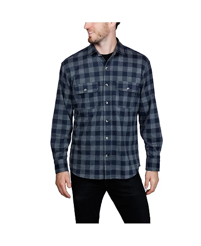 Tailorbyrd Men's Super Soft Plaid Sweater Shirt