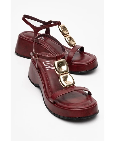 Prologue Shoes Kerry Buckle Platform Sandal (Women)