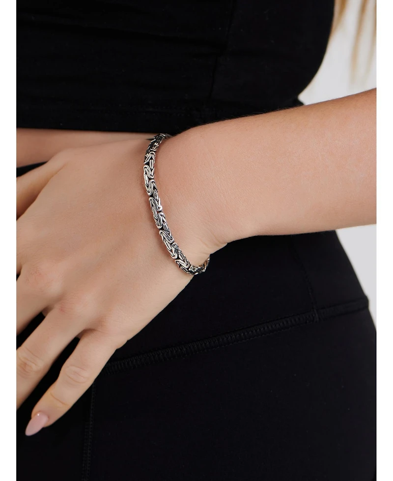 Devata Borobudur Oval 5mm Chain Bracelet in Sterling Silver