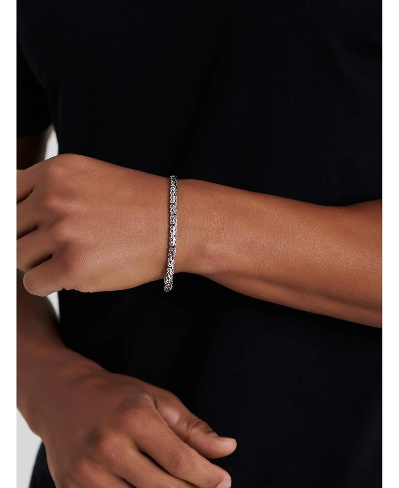Devata Borobudur Oval 5mm Chain Bracelet in Sterling Silver