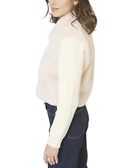 Central Park West Women's Gia Cropped Fur Sweater