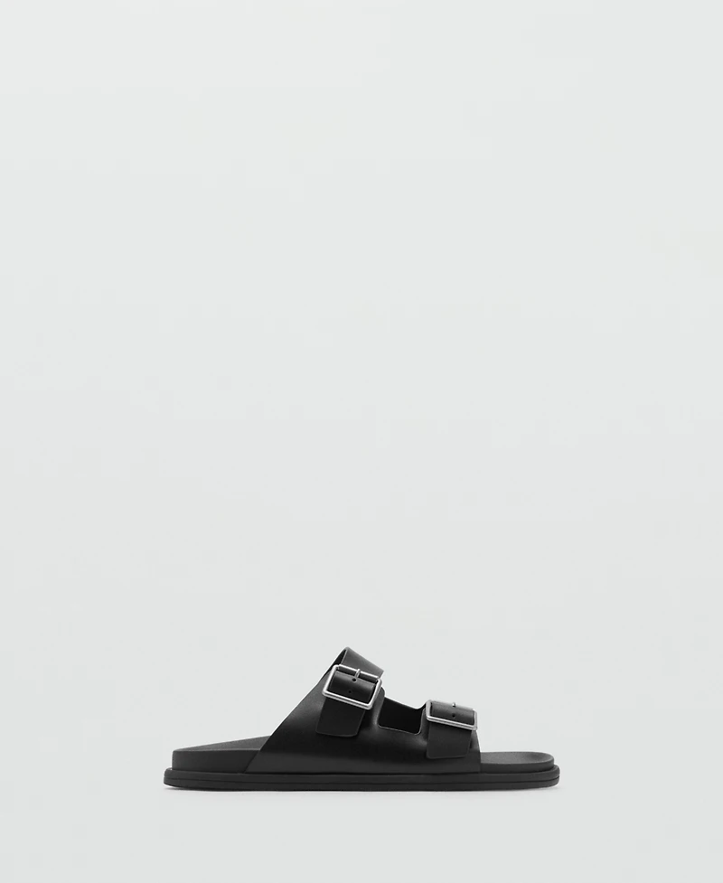 Mango Men's Buckles Leather Sandals